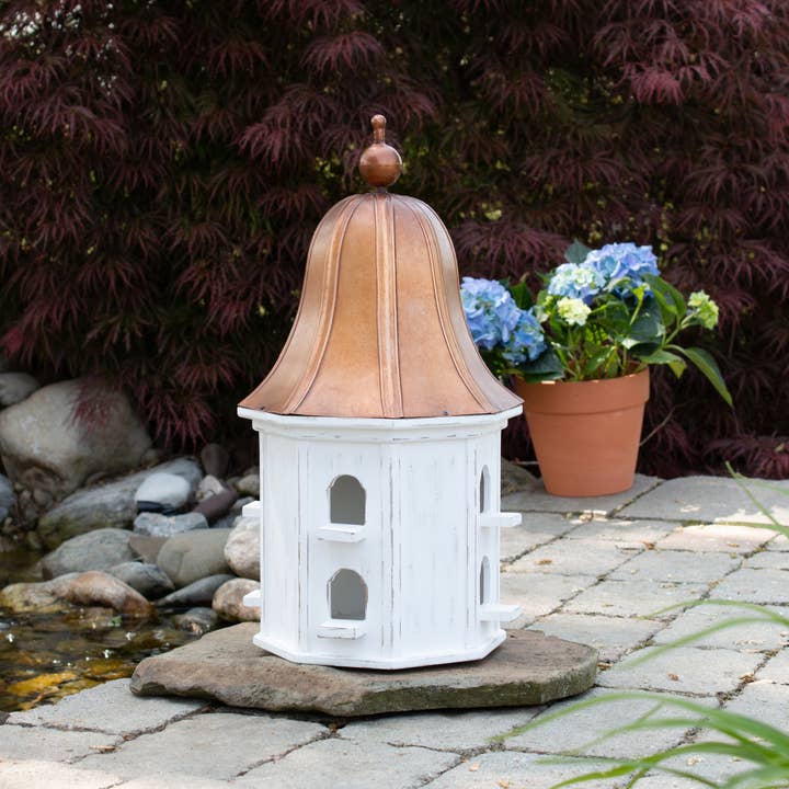 Audrey's Home & Gift - Wholesale Bird House - Birdhouse With Copper Tone Roof, Indoor Accent (PC)1