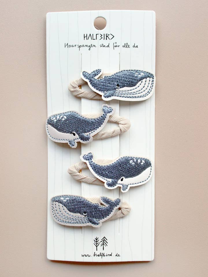 Mollettine per capelli a forma di balena per la vendita all'ingrosso da parte di Halfbird