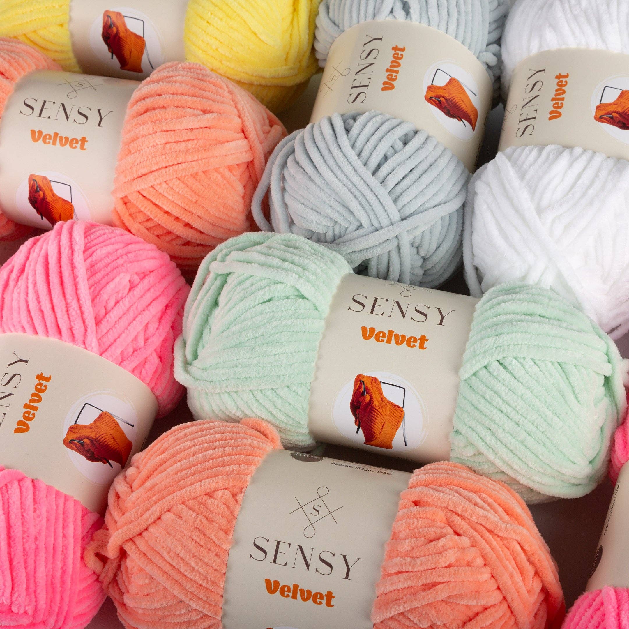 Sensy - Wholesale Yarn - Sensy Velvet Yarn, Blanket Yarn, 3.5 oz, 132 Yards, Gauge 5 Bulky35