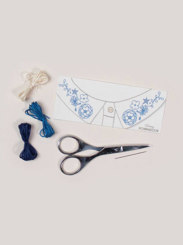 Refill Easy Embroidery collar - Flowers for wholesale by Britney Pompadour - Broderie - Embroidery kit