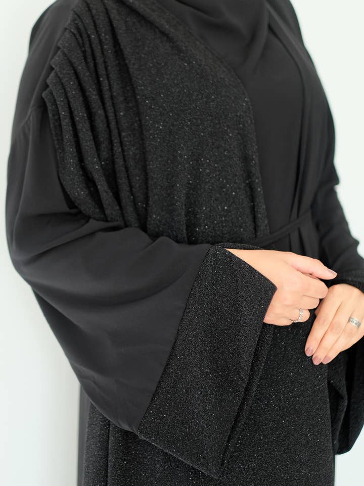 SAIS Fashion - Wholesale Kaftan - Women's - 2-Piece Abaya with Scarf in Mocha Mousse and Black