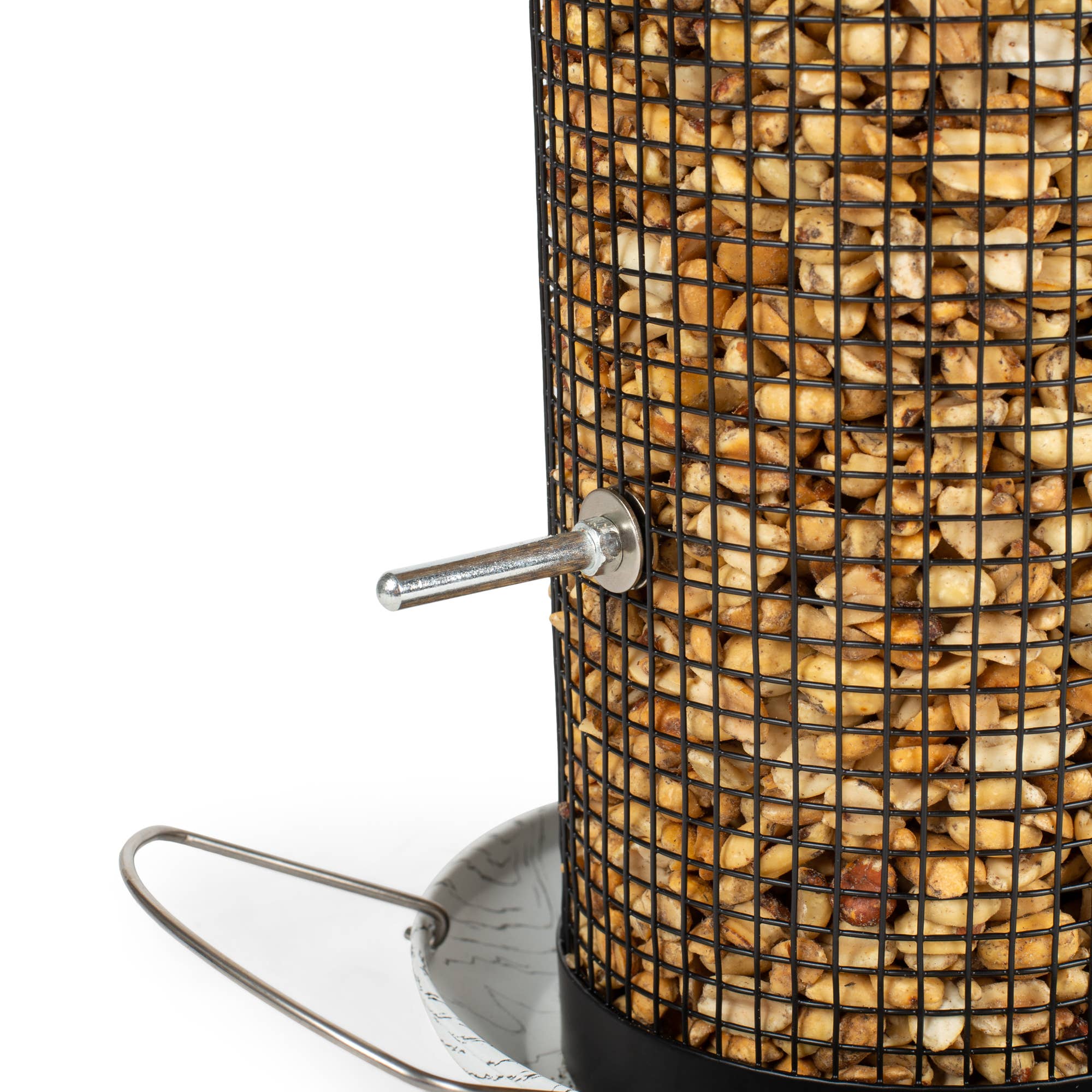 EAST AVENUE – wholesale Fågelmatare – Fågelmatare i vitfärgad trästruktur, 30 cm9