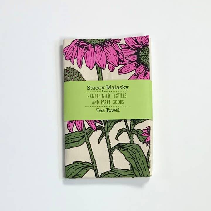 Stacey Malasky - Wholesale Tea Towel - Echinacea Tea Towel2