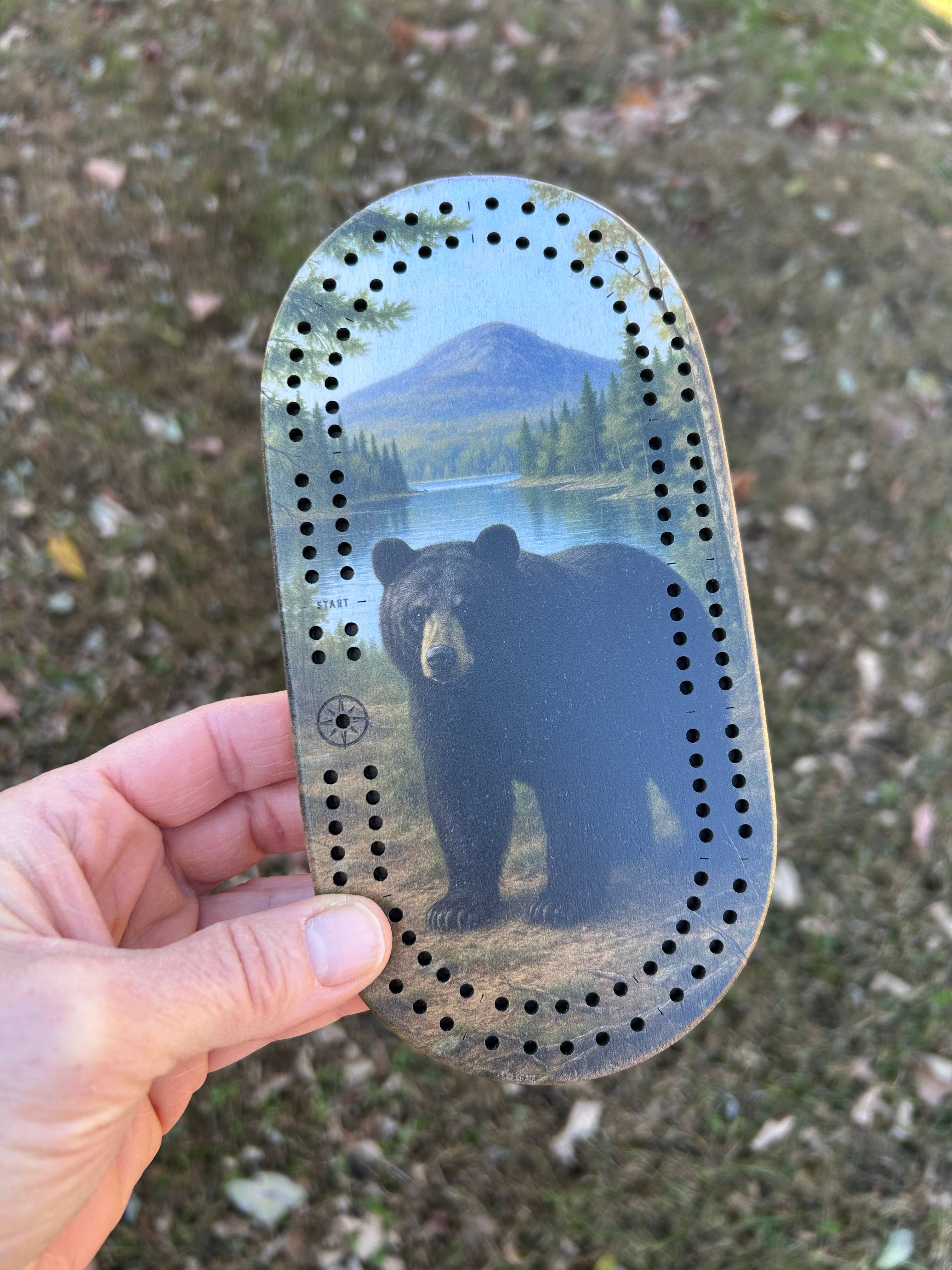 Cast & Carve – Engroshandel Brætspil – Farverig Vildmark Mini Rejse Cribbage Bræt13