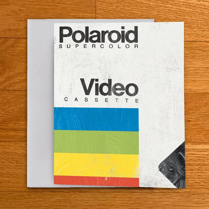 VHS Card | Polaroid Card |Vintage Video card | 1980s Card for wholesale by tiny