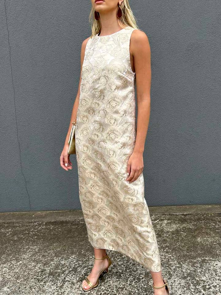 HOSS Eloise Versailles Bleekgouden Maxi voor wholesale door HOSS