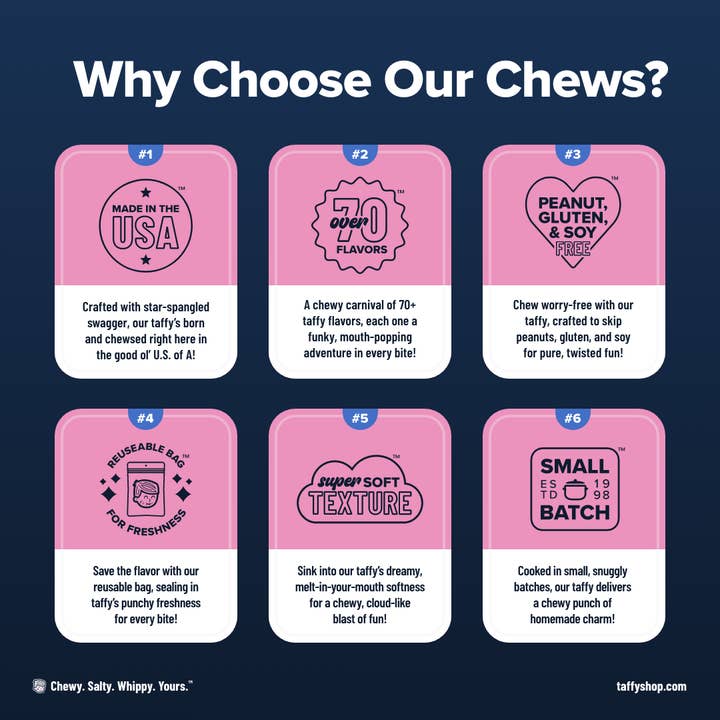 Taffy Shop - Wholesale Taffy - Santa Snax Taffy Bag (7oz.)™4