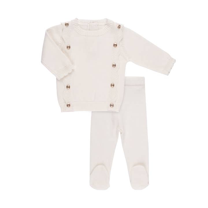 Scalloped Knit 2 Piece Set for wholesale by Tricot Bebe