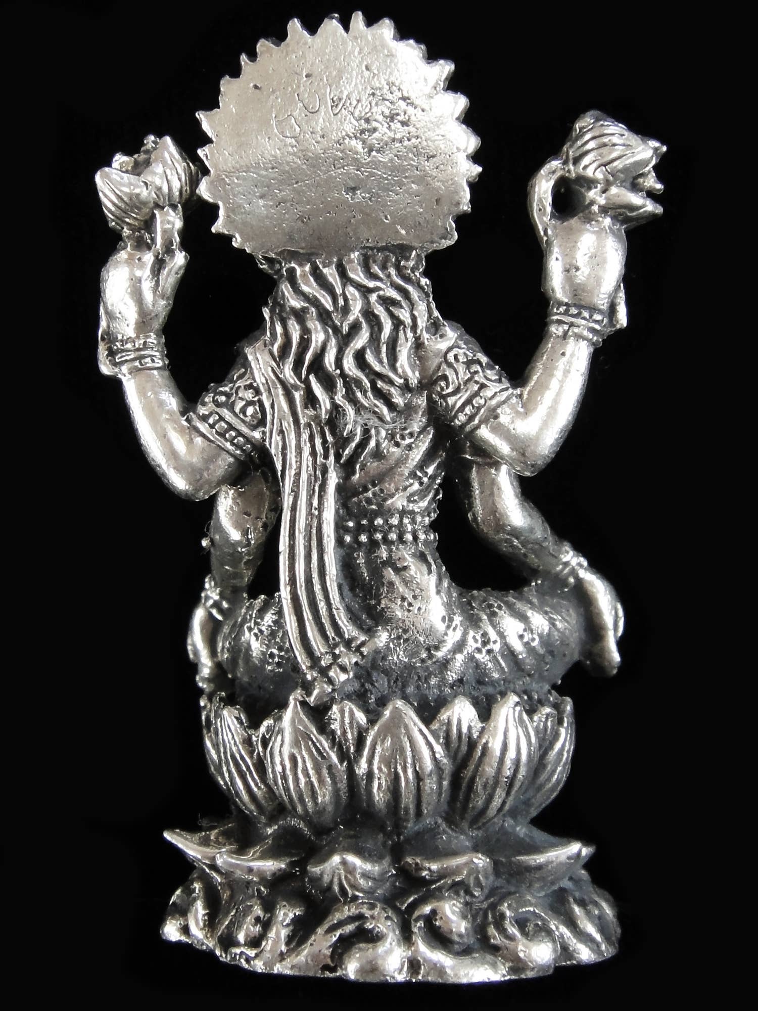 Tika - Wholesale Sculpture - Brass Deity Statuette - Large - Seated Lakshmi2