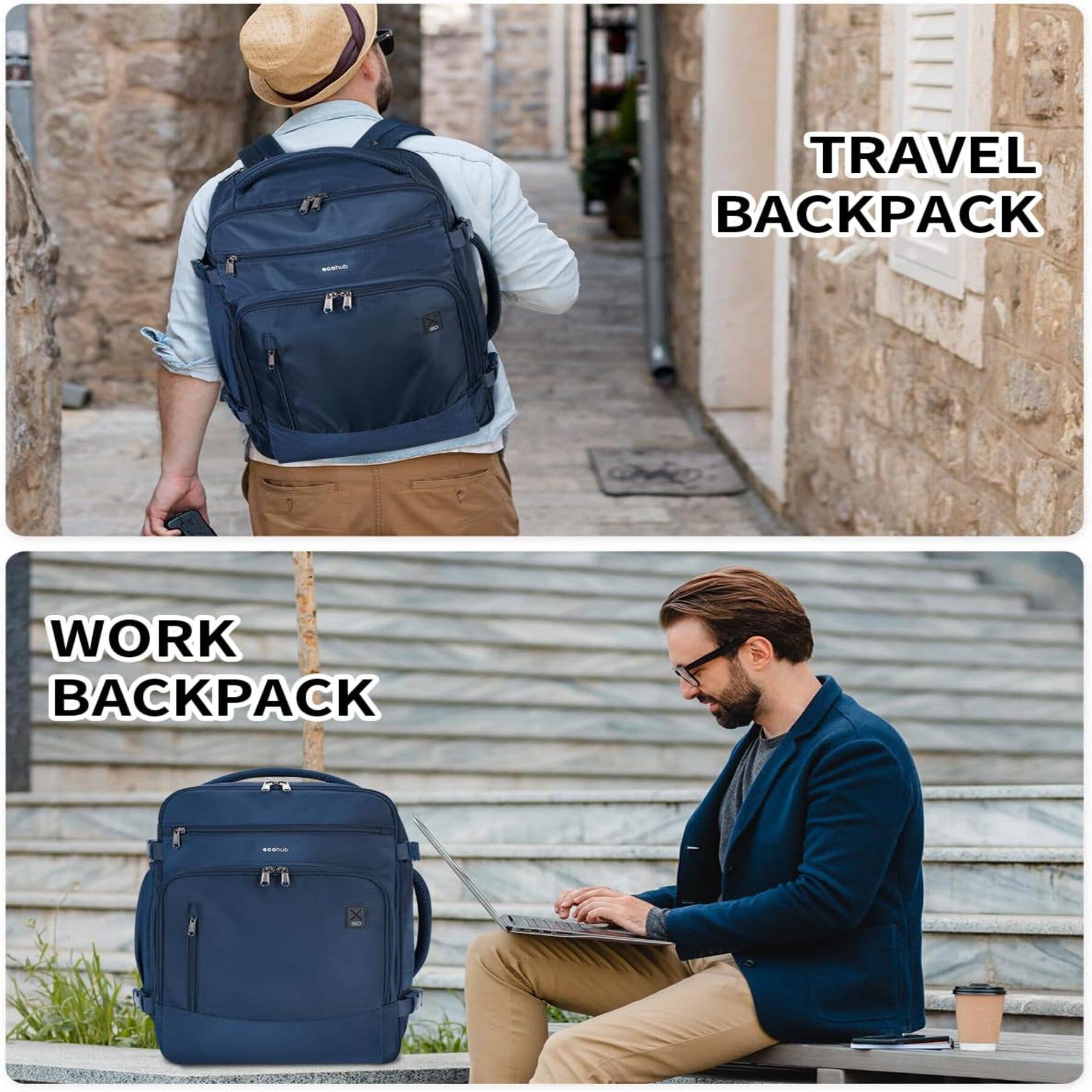 wandf - Wholesale Backpack – Unisex - ECOHUB 30L Flight-Approved Backpack USB Charging Port Bags26