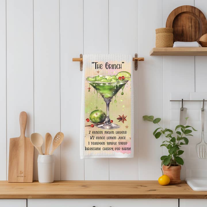 Ricetta Martini del Grinch Strofinaccio da Cucina per la vendita all'ingrosso da parte di JAC Wholesale