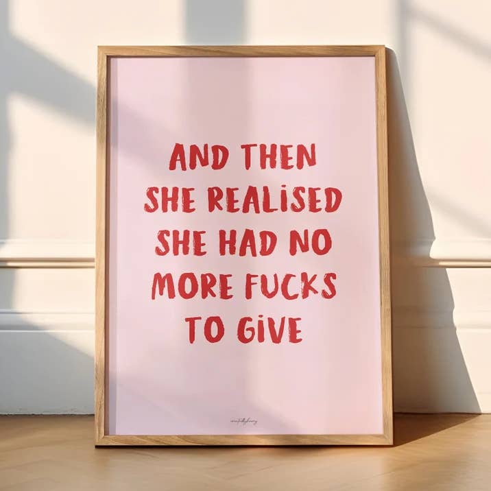 Lámina de Arte de Pared "No More Fucks To Give" para venta al por mayor de Createdbyharry