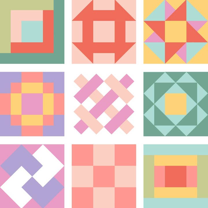 Benzie Design - Wholesale Craft Supplies - Sylvia's Cozy Quilt Blocks, Deep Etch Die2