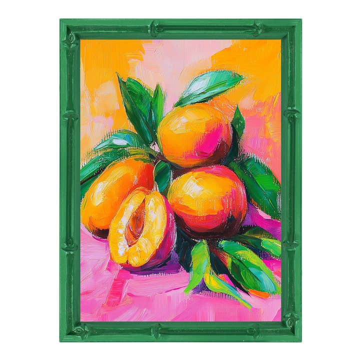 Hand Painted Green Bamboo Picture Frame for wholesale on Faire2