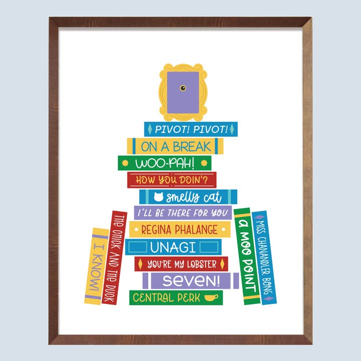 Vrienden Boekenstapel Kunstprint voor wholesale door Chapter & Craft Studio