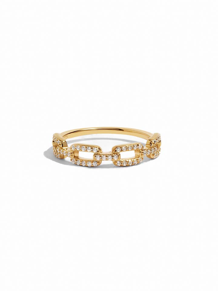 Pavé Link Ring for wholesale by Sami Jewels
