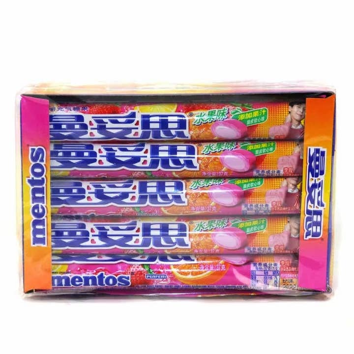 Mentos Chewy Fruit Flavor (37g) (China) 15ct for wholesale by Pops Distro Inc