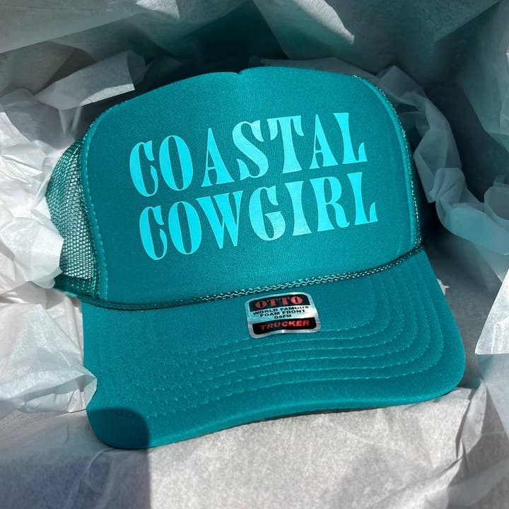 Tipsy Rodeo - Vente Casquette de camionneur – femme - Chapeau de plage Coastal & Country Cowgirl Trucker0