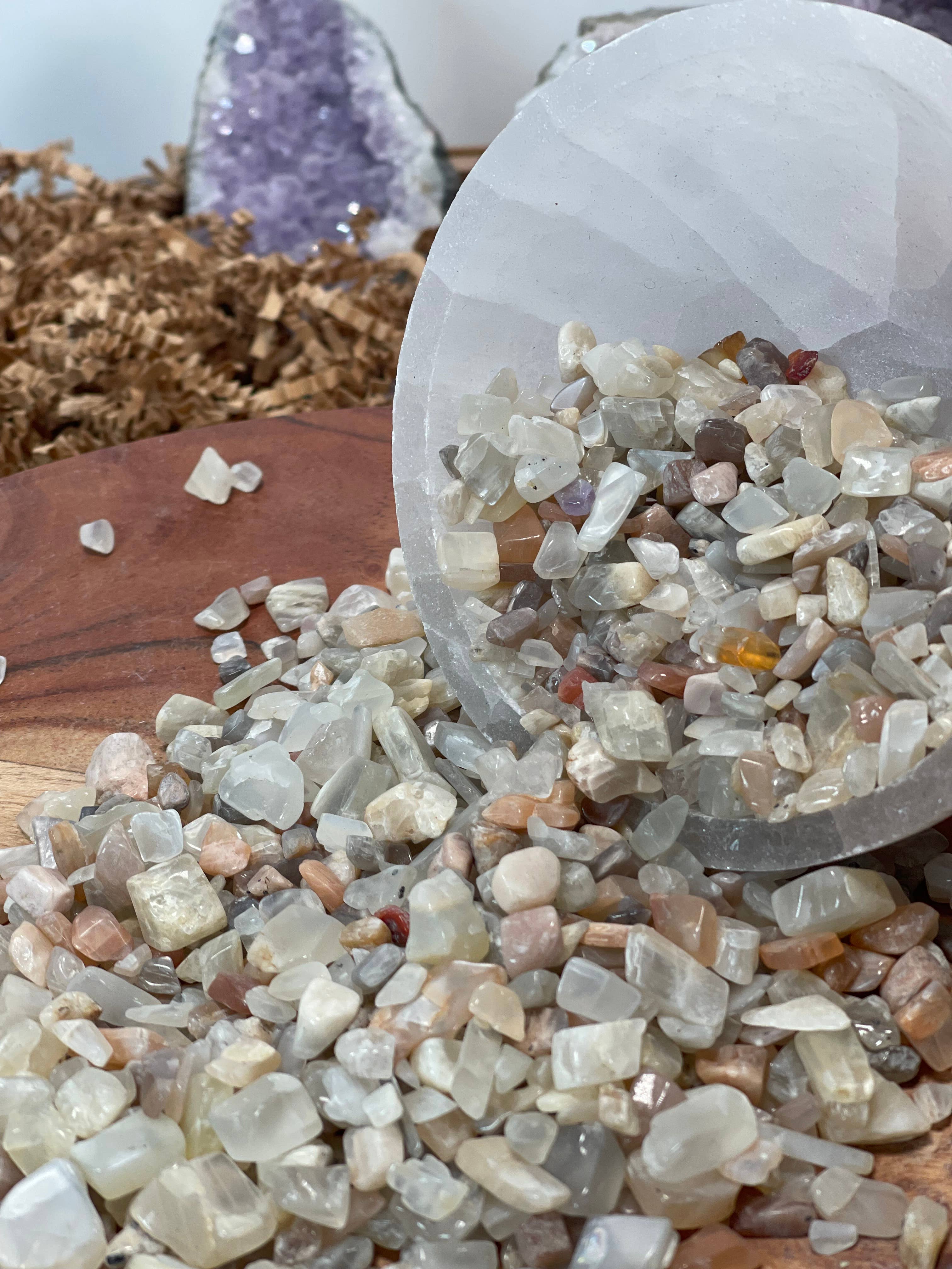 CaNatureLover - Wholesale Spirituele steen/kristal - Natuurlijke maansteenchip, echte maansteenchip2