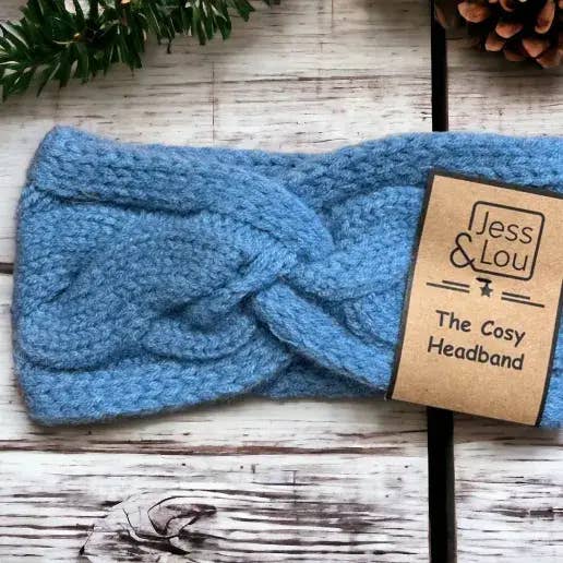 Jess & Lou – wholesale Pannband - Dam – Mysigt kabelstickat knut främre pannband3