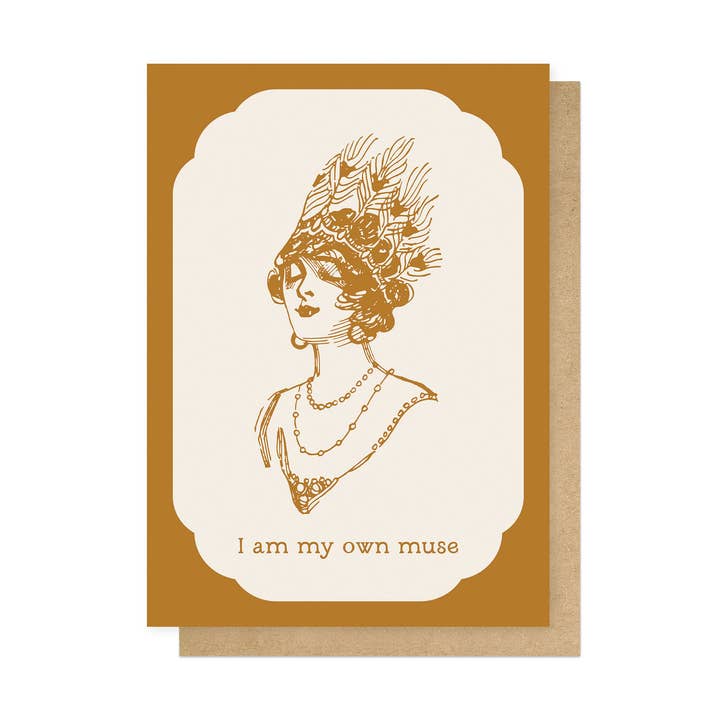 Biglietto di auguri «I Am My Own Muse» per la vendita all'ingrosso da parte di East End Prints - Greetings Cards & Postcards