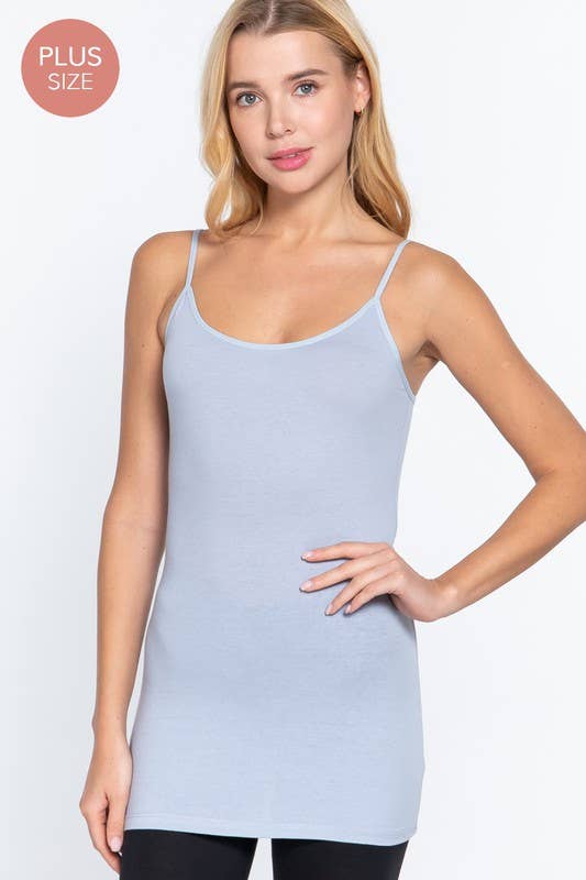 Active Basic | Active USA - Vente Caraco – femme - [GRANDE TAILLE] Camisole Basique avec Bretelles Spaghetti Réglables21