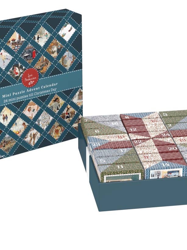 Loré Pemberton Advent Calendar - Set of 24 Mini Puzzle for wholesale by New York Puzzle Company