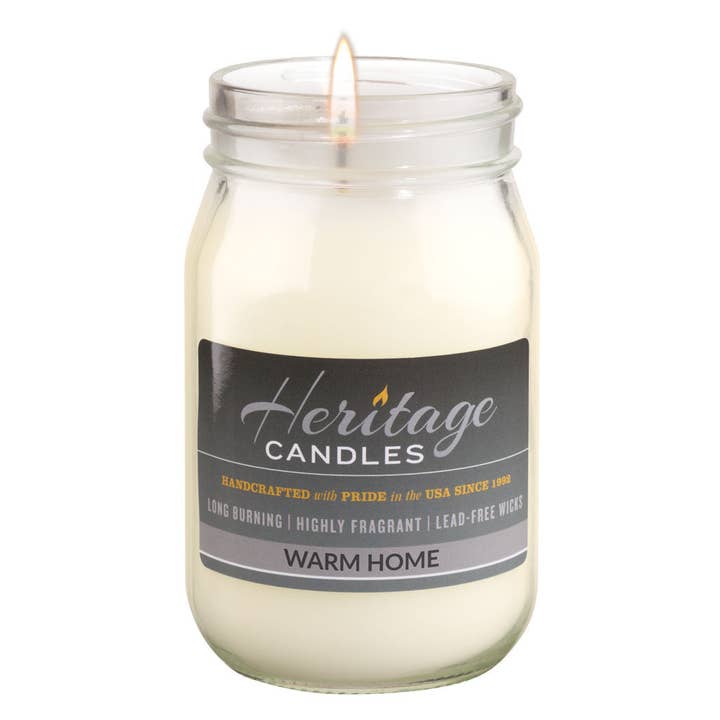 16-oz Canning Jar Candle - Warm Home for wholesale by Heritage Candles