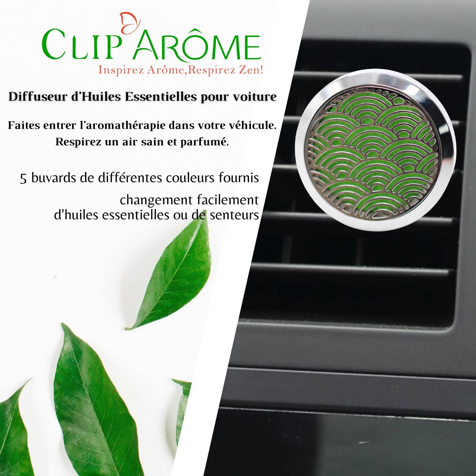 Zen'Arôme - Wholesale Luchtverfrisser voor in de auto - Uniseks - Zen'Arome Clip'Arôme Zen Wave autogeurluchtverfrisser1