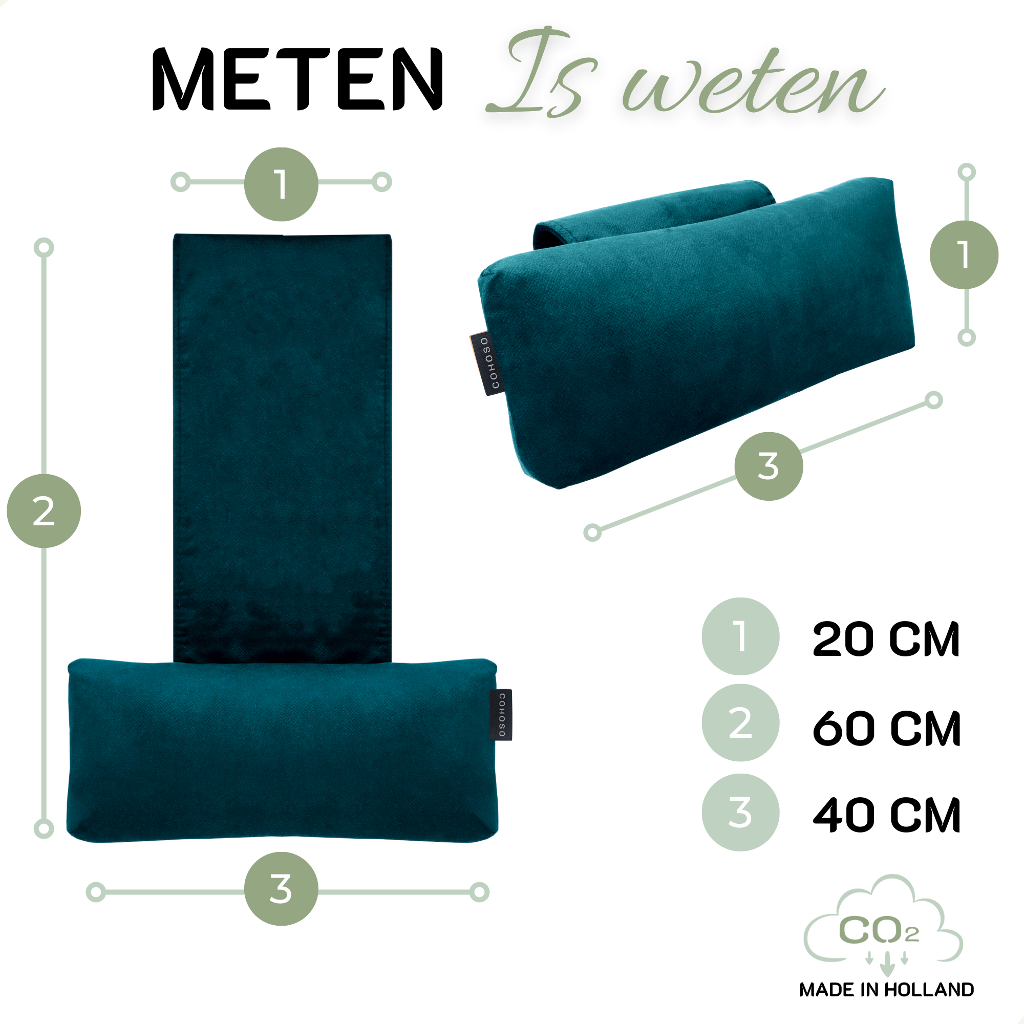 COHOSO - Wholesale Chair Cushion - Neck pillow FLAIR petrol5