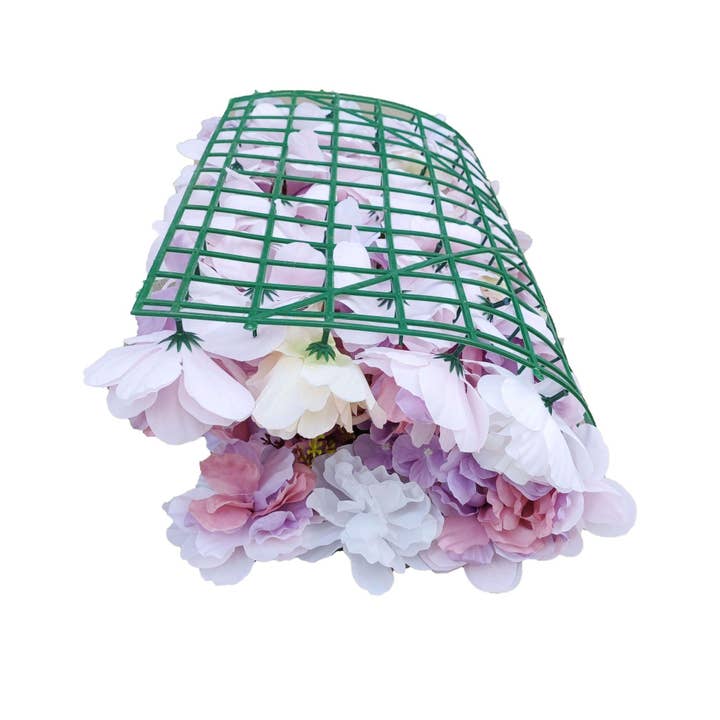 Designer Plants AU - Wholesale Artificial flowers - Artificial Flower Wall Backdrop Panel 40cm x 60cm Mixed Pink & White Flowers4