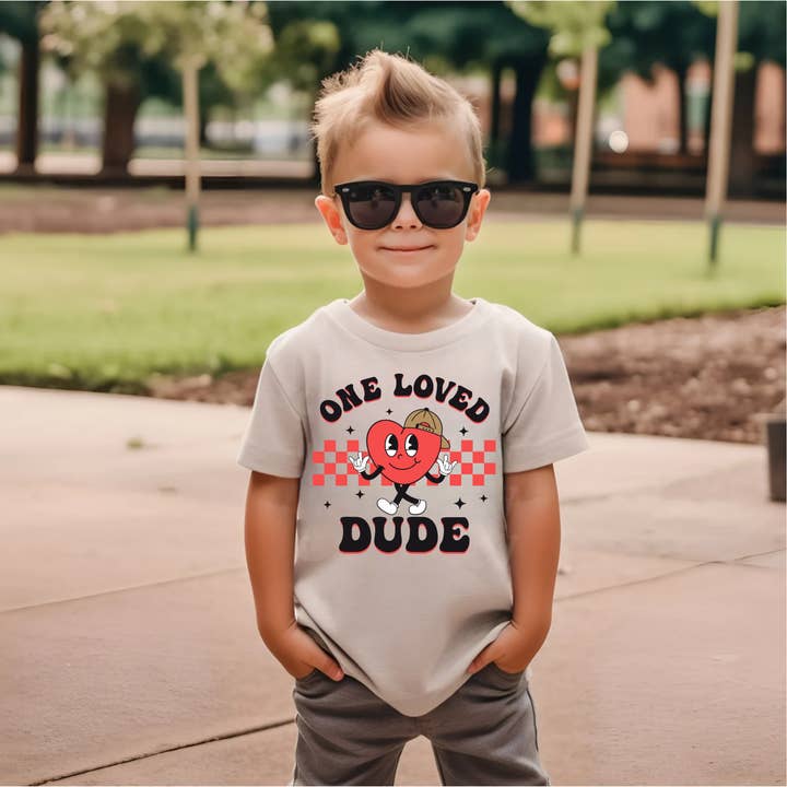 (Shirt not included) 7" One Loved Dude - Matte Clear Film Transfer for wholesale by TEELUX