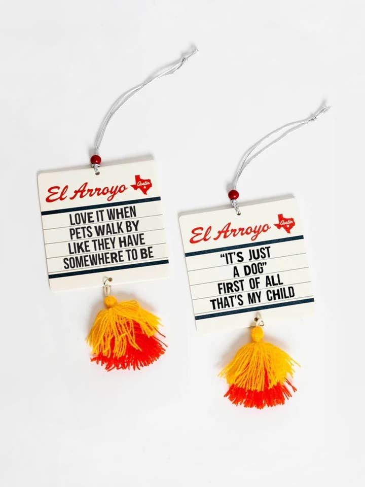 Marquee Car Freshener (2 Pack) - Just A Dog for wholesale by El Arroyo