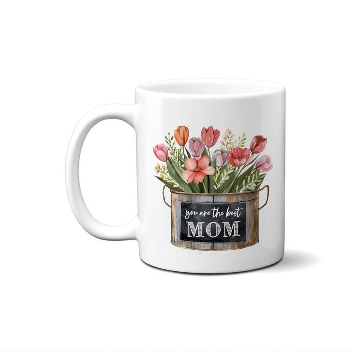 Canary Road - Wholesale Coffee Mug - Best Mom Flower Mug, Floral Coffee Cup, Flower Mug Gift
