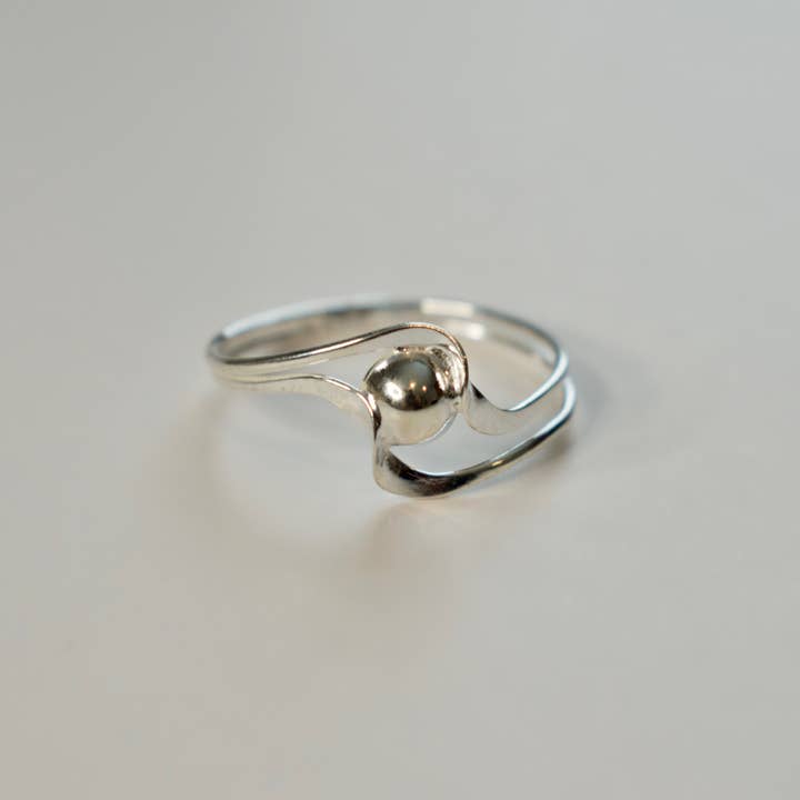 Sterling zilveren golf stapelbare ring voor wholesale door Krystyna's Silver