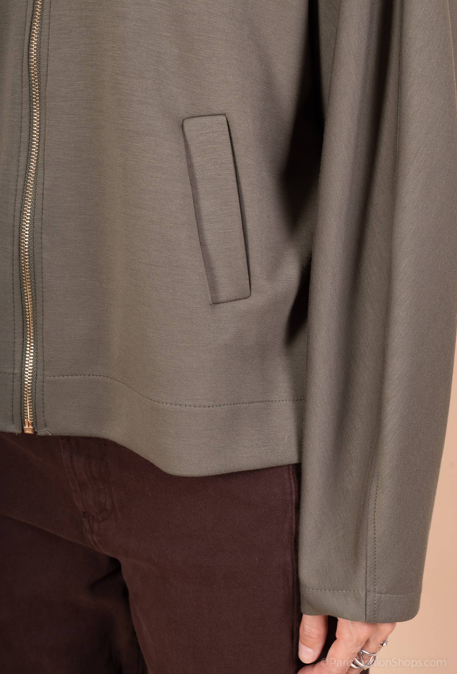 L'Emotion - Vente Sweat à capuche – femme - Sweat à Capuche Zippé Chiné Stretch Poches à Découdre4