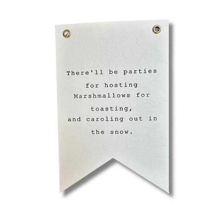 There'll be parties for hosting Christmas hanging flag for wholesale by soch and co