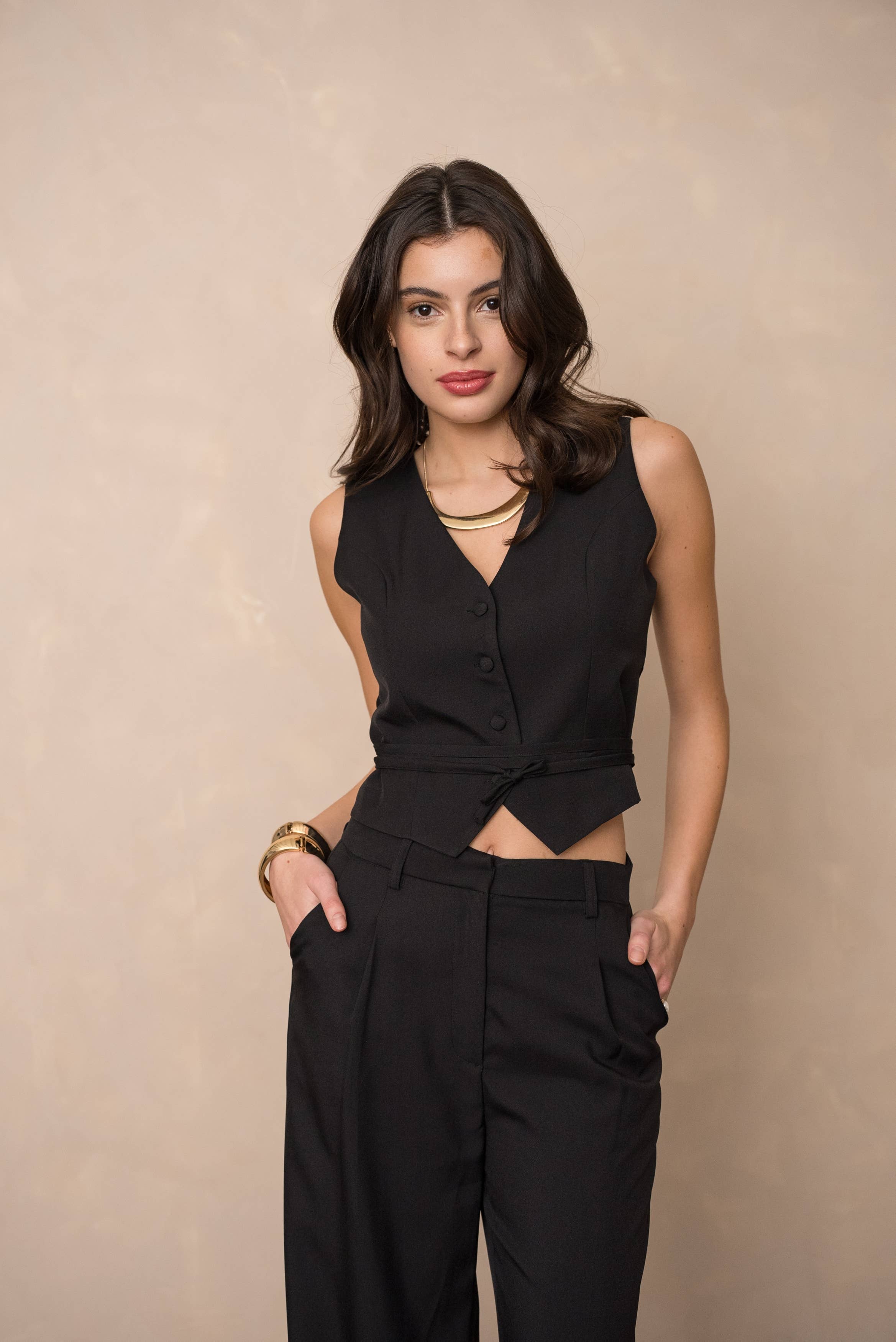 LULUMARY – wholesale Kostymväst – Dam – Väst med dragsko GL0160