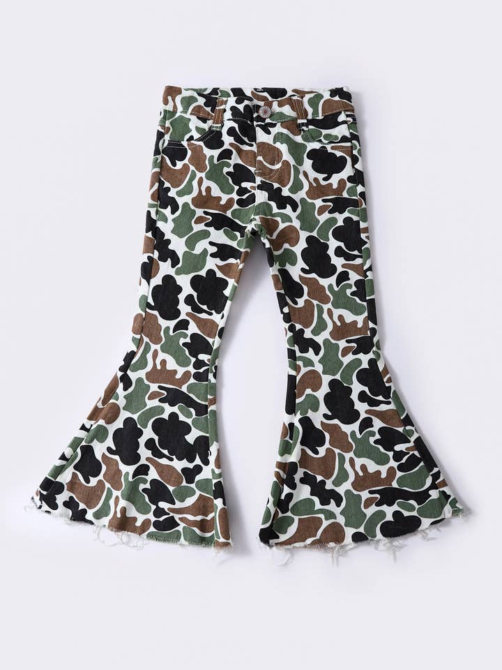 Baby Girls Camouflage Flare Jeans for wholesale by sassy kids palace