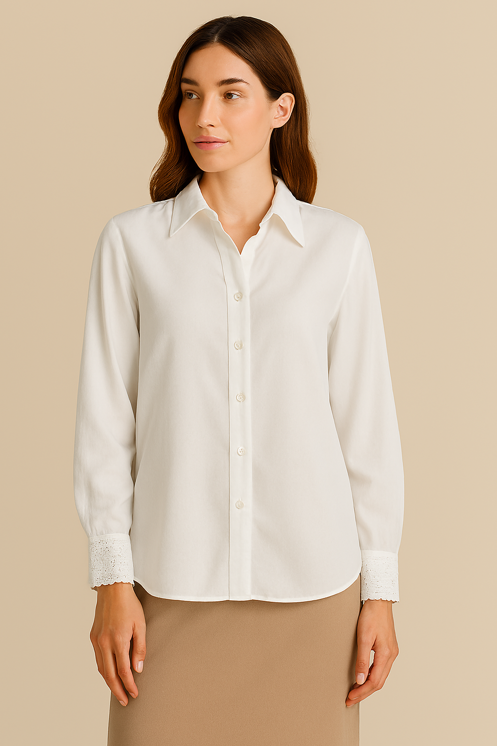 Afinity - Wholesale Button Down Shirt - Women's - Lace back shirt A929 – Elegance & refinement2