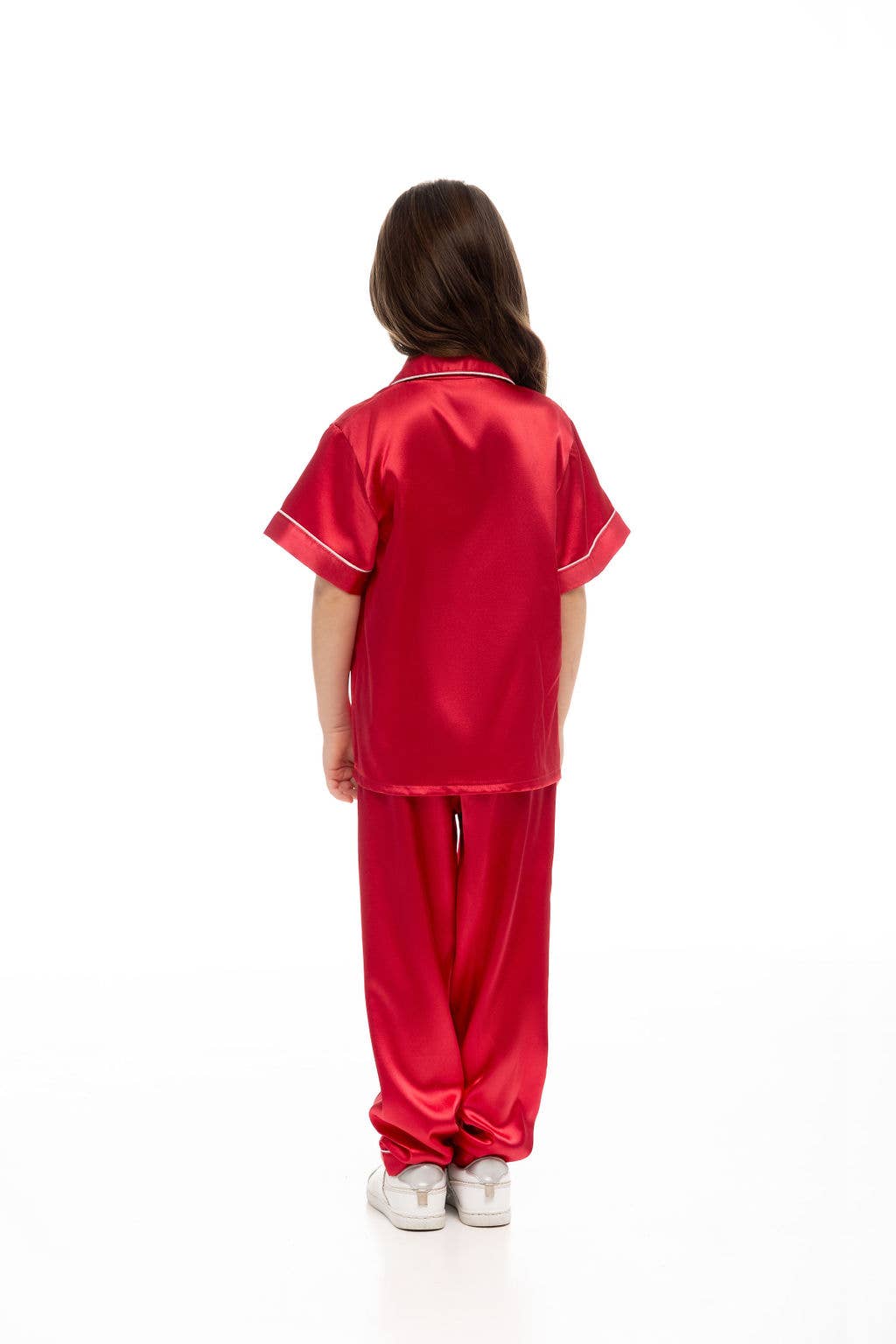 Sisters G Kids - Wholesale Sleepwear Set - Kids - Kids Satin Pajamas Short Sleeves + Pants 14