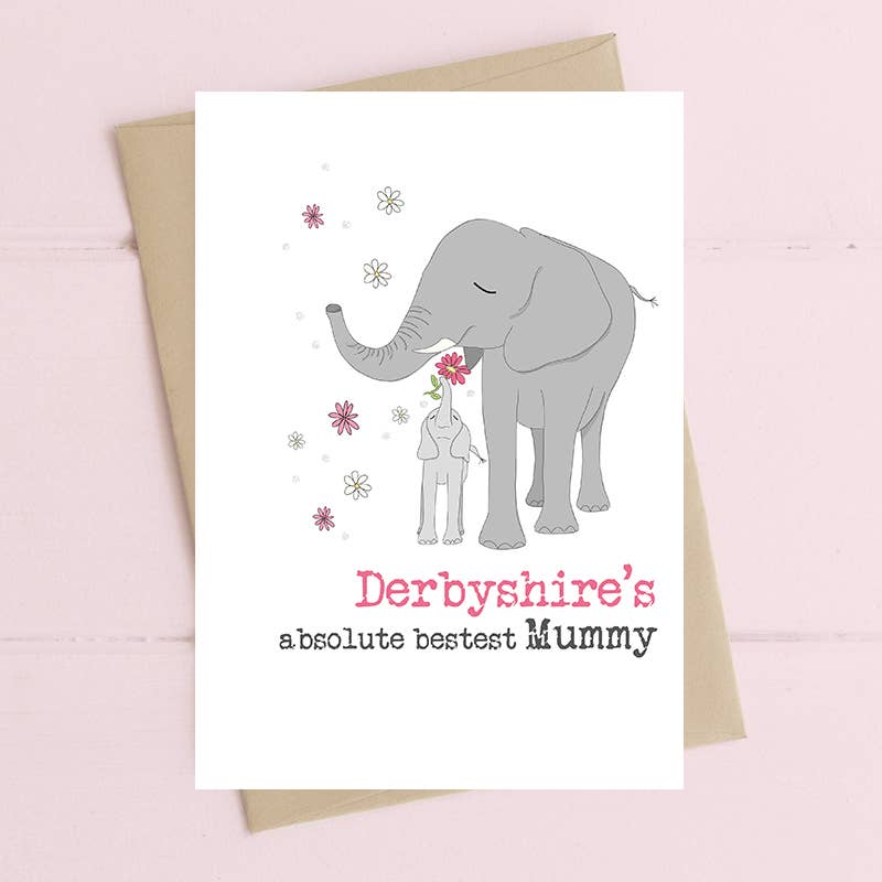 Dandelion Stationery – wholesale Mother’s Day card – Personalised - Bestest Mummy In X - Greetings Card0
