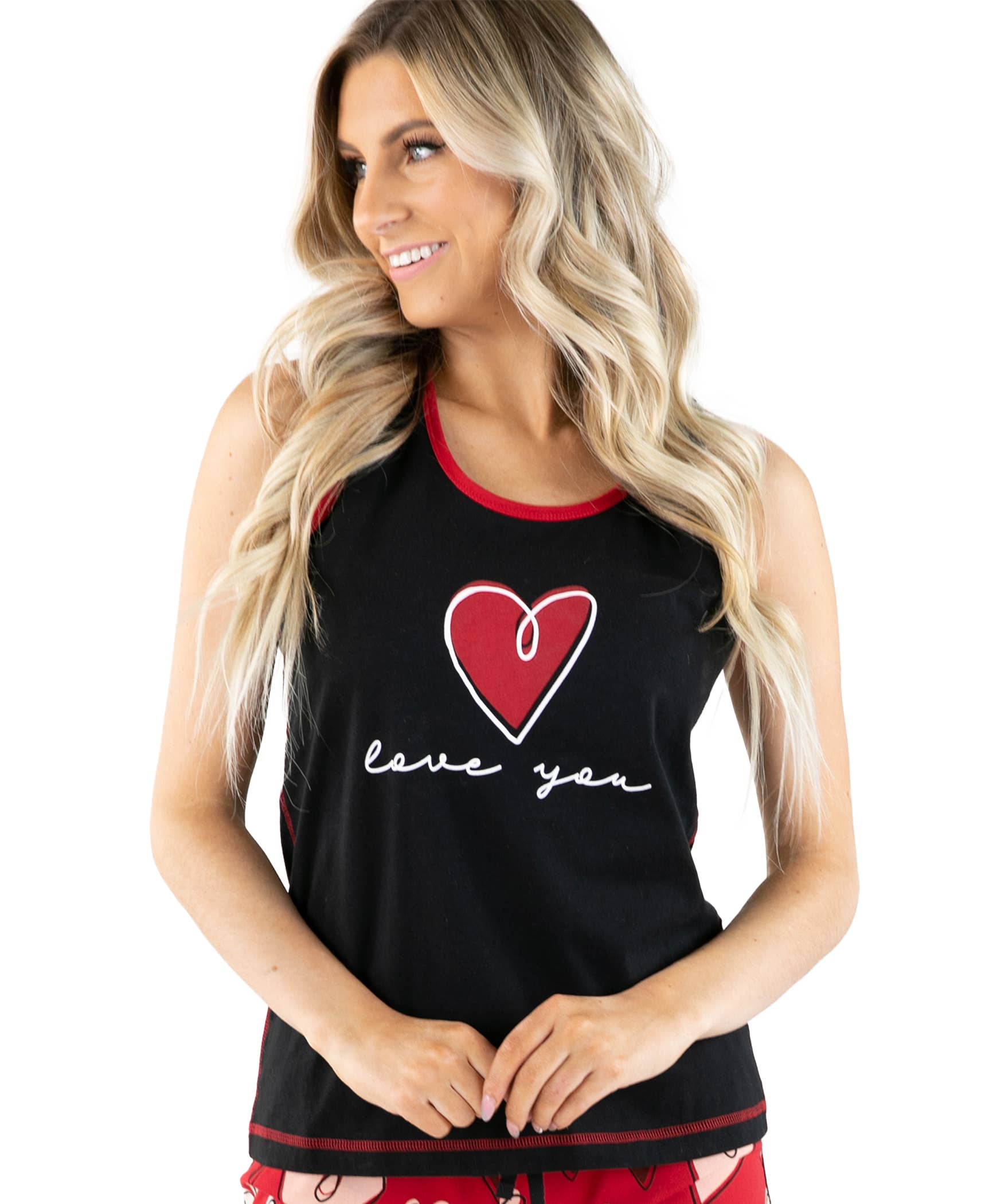Lazy One - Wholesale Tank Top - Women's - Valentine Women's PJ Tank2