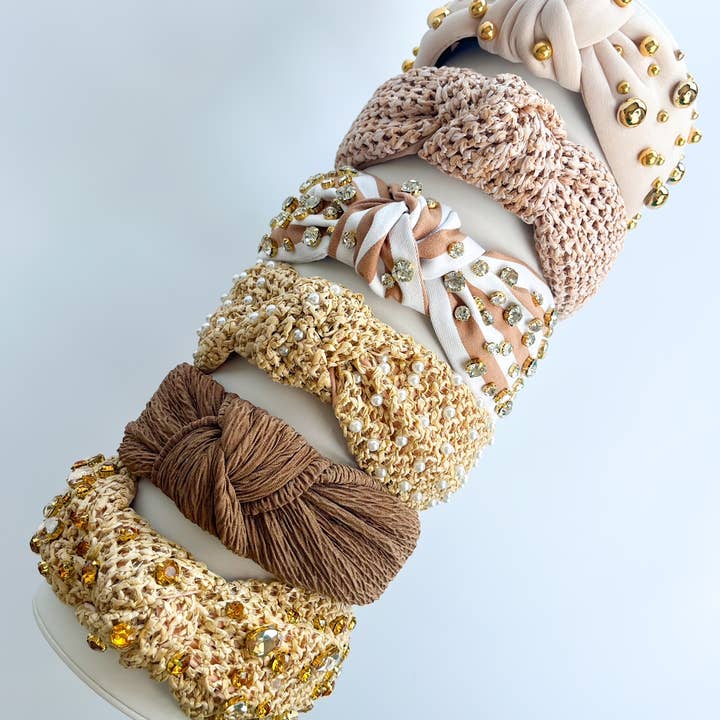 Brittyland - Wholesale Fashion Headband - Women's - Beige Headbands Spring Headband Summer Headband