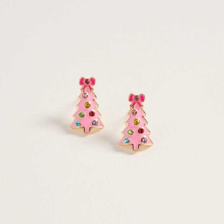 Designature New York - Wholesale Stud/Post Earrings - Christmas Tree with Pearl Rhinestone Post Earrings7