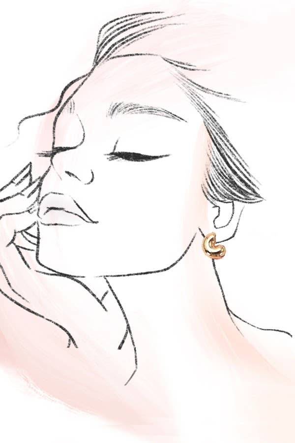 Gold BUBBLE HOOP HUGGIE TRIO EARRINGS | 80E5359 for wholesale on Faire3