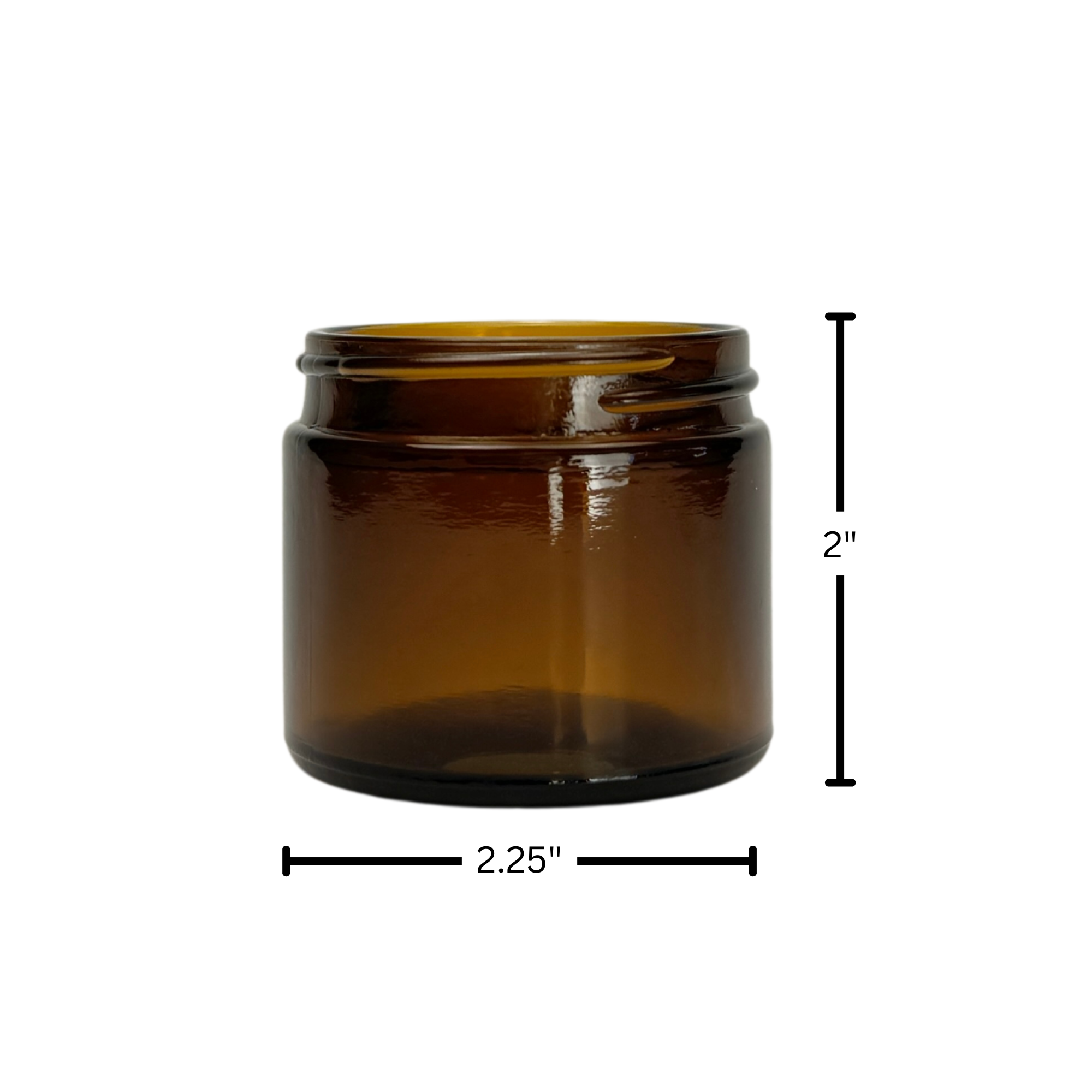 The Bottle Shoppe - Wholesale Jar - 2oz Amber Glass Jar Straight Sided with Gold Lid5