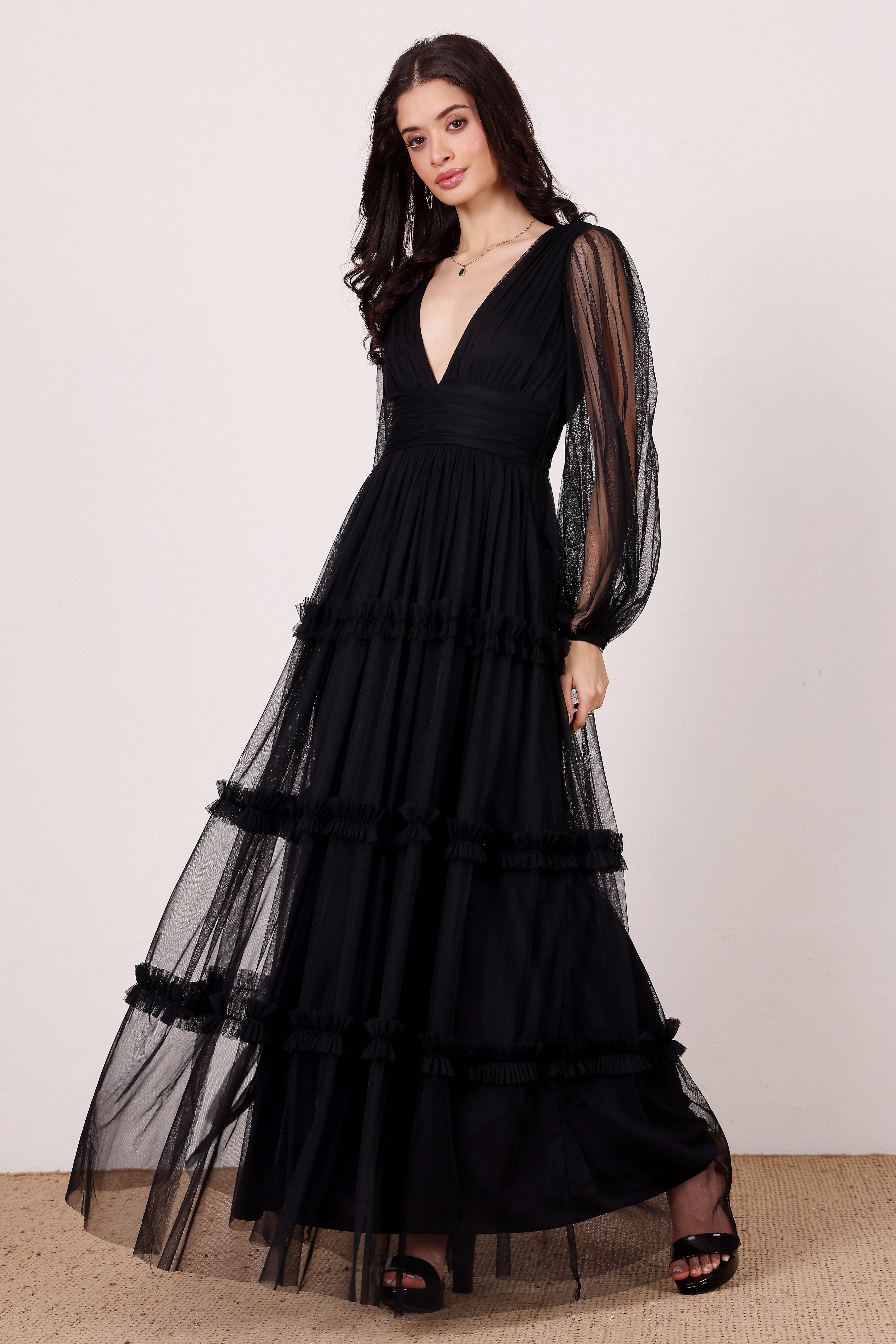 Lydia Maxi Dress in Black for wholesale on Faire6