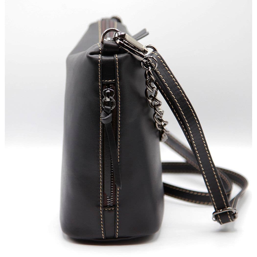 Black Boss Babe Leather Bucket Bag for wholesale on Faire1