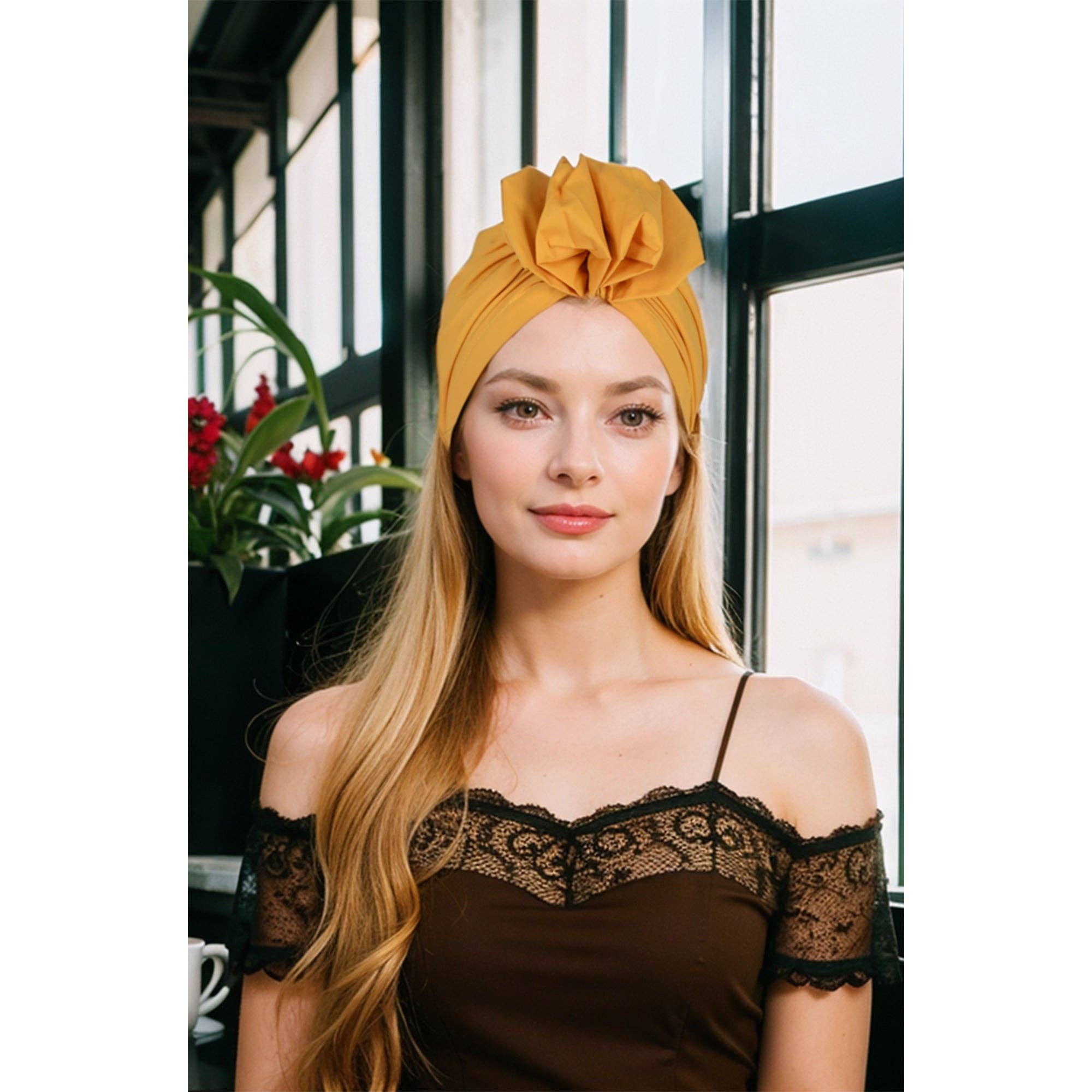 AK Brand - Wholesale Fashion Headband - Women's - Vintage Turban Headwrap with Large Bow Stretch Headscarf2